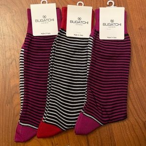 SOLD NWT 3-Pack of Bugatchi Dress Socks